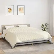 vidaXL Weighted Blanket Light cream Brushed polyester microfiber King