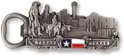 Large Texas Metal Refrigerator Magnet and Bottle Opener, Collectible Travel Souvenir, 5 Inches