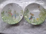 Pottery Barn Kids Set of 2 Easter Beatrix Potter Peter Rabbit Plates