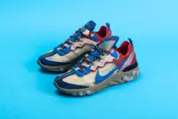 在飛比找Yahoo!奇摩拍賣優惠-Nike React Element 87 藍紅水泥灰 半透