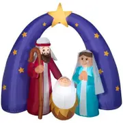Christmas Outdoor Yard Decorations Inflatable Nativity Sence 180cm with LED for Xmas Holiday Decor