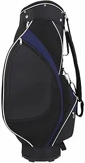 PP-Kic Golf Bag with 5 Compartments on Top, Unisex Backpack Strap, 6 Pockets Heavy Duty Tote Bag with Adjustable Removable Padded Shoulder Strap, Portable for Walking/Cycling