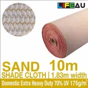 70% UV SAND Shadecloth 1.83m x10m Domestic Heavy Duty 1.83 x 10m Shade Cloth