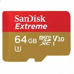 SANDISK 晟碟 64GB EXTREME MICROSDXC V30 記憶卡