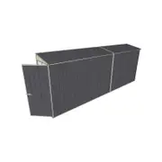 Build-a-Shed 0.8 x 5.2 x 2m Single Hinged Door Skillion Shed - Grey