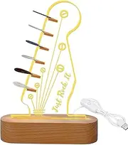Light Up Guitar Pick Holder, Acrylic Guitar Pick Display,Colorful Luminous Pick Storage Rack,For Acoustic Electric Bass Ukulele Violin, For Music Lovers Guitar Players
