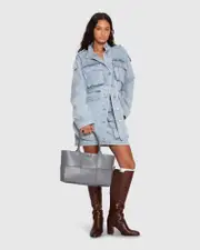 [Belle & Bloom] Distant Love Overshirt - Stonewash