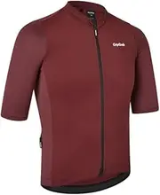 [GripGrab] Ride Cycling Short Sleeve Jersey Summer Road Bike MTB Gravel Bike Cycling Jersey Men's Short Sleeve UV Protection Cycling Jersey Short, DarkRed, XXL