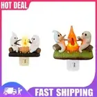 Ghost Campfire Flickering Night Light Resin Dusk To Dawn LED Lamp (EU)