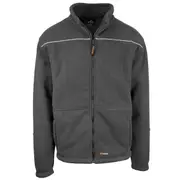 Mens Full Zip Sherpa Polar Fleece Jumper Lined Warm Winter Jacket Pullover - Black XXL