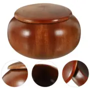 Coin Saving Pot Wooden Jar Set Weiqi Pieces Container