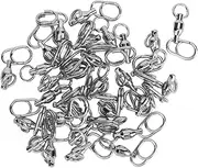 30pcs High Strength Stainless Fishing Snap Swivels with Ball Bearing and Oval Split Ring for Saltwater Freshwater Sea Fishing Offshore Fishing Topwater Fishing Fly Fishing
