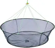 Kanzd Large Foldable Drop Net Fishing Net Shrimp Cage Nylon Foldable Crab Fish Trap Cast Net Cast Folding Fishing Network (Green)