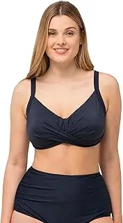 [Ulla Popken] Tina Women's Plain Bikini Top