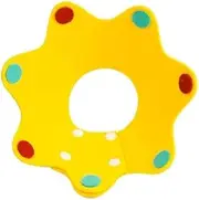 Cute Cat Recovery Collar Soft Adjustable Cats Cone Light-Weight Anti-Licking Easy to Wear for Kitty Puppy (Yellow, M)