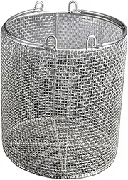 Round Portable Sterilization Basket, Stainless Steel Medical Sterilization Basket, Mesh 12 mm/0.5 Inch, Suitable for Laboratory, Hospital Instruments, Dentistry (30 x 30 cm/11