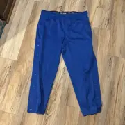NEW AND1 Basketball Pants Slim Fit Men's Large Blue Elastic Waist Pockets
