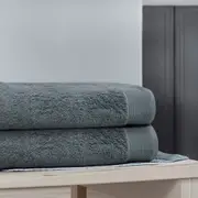 Bedding King 100% Pure Egyptian Cotton Bath Sheet - Cadet Grey