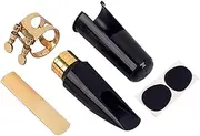 COMPUKAS Replacement Alto Saxophone Cap Ring Set Brass Buckle Reed Patches Saxophone Accessories