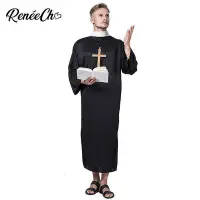 在飛比找Yahoo!奇摩拍賣優惠-瘋狂派對★萬聖節傳教士 神父 教徒 修女服 連身袍萬聖節 聖