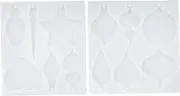 Christmas Resin Moulds Christmas Silicone Moulds 6 Grids Hanging Xmas Tree Pendant Resin Casting Moulds for Making Xmas Tree Ornament 2PCS