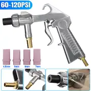 Sandblaster Air Kit Abrasive Sandblasting Gun Sand Blaster w/4 Ceramic Nozzle US