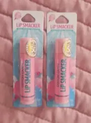 2 Pack -Lip Smacker Moisturizing Flavored Lip Balm, Cotton Candy Flavor, 0.14 oz