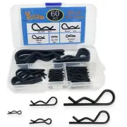 60 Pcs Hitch Pin Clip R Clips Retaining Pins Tractor Cotter Pin Hair Pin Asso...