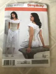 New SIMPLICITY #2890 - LADIES GONE WITH THE WIND CORSET - CHEMISE PATTERN 8-14FF