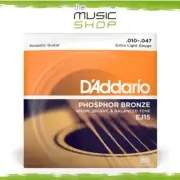 D'Addario EJ15 10-47 Extra Light Phosphor Bronze Acoustic Guitar Strings