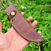 Handmade Fixed blade Cow Brown Leather Sheath / Holster / belt vertical Knife