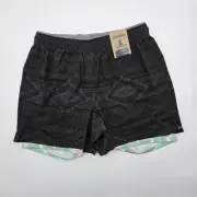 Chubbies Shorts Mens Medium 5.5 Inch Black Aztec Boxer Lined Ultimate Training