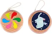 2 Pack Kids Toys Wooden Responsive for Toddlers Educational Plaything Beautiful Patterns for Boys Girls