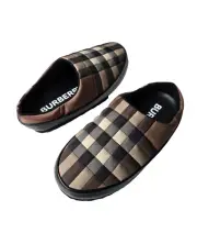 Burberry Northaven Mules Slides Slippers 41 US 8 Brown Black Check $620 Outdoor