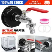 IBC Tank Adapter To Brass Garden Tap With 1/2" Hose Fitting Oil Fuel Water S60X6