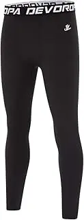 [DEVOROPA] Boys Leggings Quick Dry Youth Compression Pants Sports Tights Basketball Base Layer