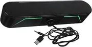Standing Sound Bar with LED Lighting HiFi Stereo Speakers for Desktop and for Space Saving Easy Volume Control Stylish Home Audio