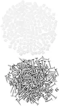 Gatuida 200 Sets Cabinet Accessories Screws Furniture Hardware Bathroom Cabinet Installation Supports Bedside Cabinet Installation Fasteners Shelf Support Screw Cabinet Fittings Iron White