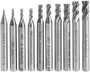 KLKVTGWGZK 10PCS 1.5-6mm HSS. Spiral Diamond 4 Flute Terminal milling Cutter CNC. Drill Tool Tool Parts