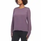 Danskin Ultimate Rib Long Sleeve Top Women's Small Vintage Violet Purple Shirt