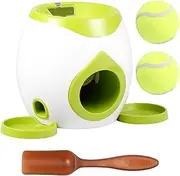 Interactive Dog Ball Launcher with Automatic Treat Dispenser - Fun Training Toy for Indoor/Outdoor Puppy Exercise & Engagement (Green)