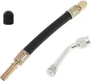 X AUTOHAUX 1set 135 Degree Copper Tire Valve Extension with Durable Plastic 140mm Tyre Valve Stem Extender for Car Motorcycle RV Truck Bike