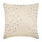 Decorative Pillow Case Ivory 16"x16", Square Silk Abstract Modern - Wedding Veil