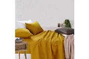 Amsons Sheet Set - Fitted & Flat Sheet With Pillowcases - Mustard