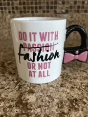 Clay Art Novelty Coffee Mug Colorful "Do it With Fashion Or Not At All"