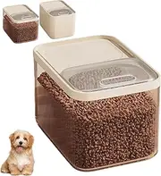 Airtight Dog Food Storage Container with Measuring Cup, Clear Pet Food Storage Bins, Up to 30 lbs, Large Pet Dry Foo Storage Bins for Dog Cat Bird and Other Pe Foo (Clear,Small)