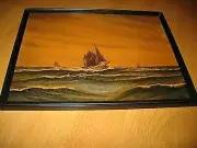 Richter Listed Colored Pastel German Dutch Ships Ocean SALE $149