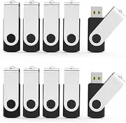 [Aiibe] 16 GB USB Flash Drive 20 Pack Bulk Flash Drives 16GB USB 2.0 Thumb Drive Data Storage USB Drive Zip Drives (16GB, Black)