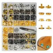 Leather Snaps and Fasteners Kit,Metal Snap for Thick Leather Fabric, 160 Set ...