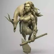 1/10 resin figure bust model Hunting beauty unpainted unassembled